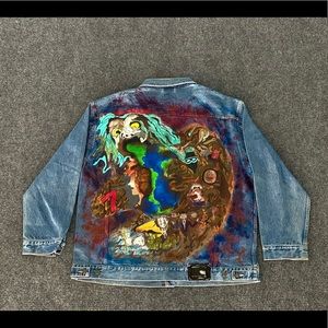Hand painted Vintage denim jacket